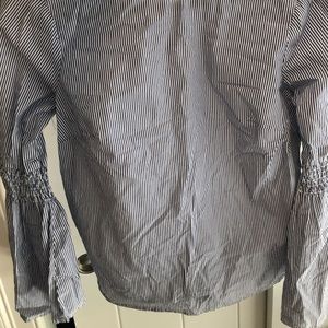 Striped Bell Sleeve cotton Top